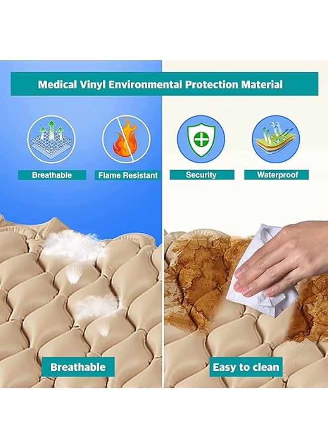 Inflatable Air Mattress with Anti-Bedsore Function and Air Pump, Bubble Mattress Pad for Patients, Adjustable Comfort - Image 2
